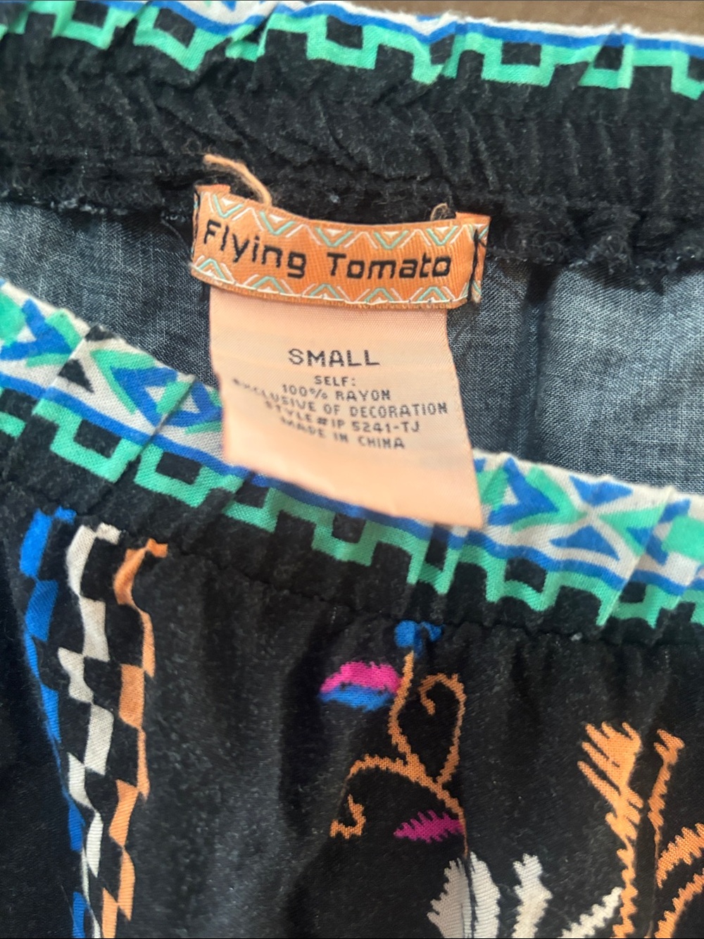 Flying Tomato Black Wide Leg Embroidered Palazzo Pants - Picture 3 of 6